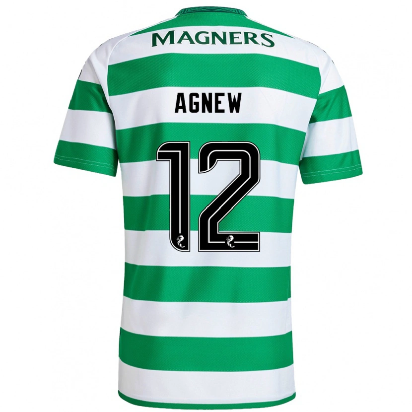 Danxen Niño Camiseta Murphy Agnew #12 Verde Blanco 1ª Equipación 2024/25 La Camisa