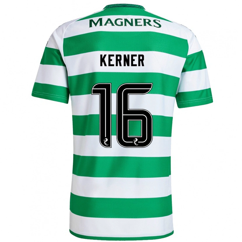 Danxen Niño Camiseta Hana Kerner #16 Verde Blanco 1ª Equipación 2024/25 La Camisa