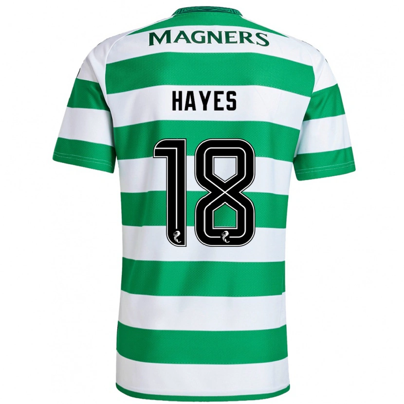 Danxen Niño Camiseta Caitlin Hayes #18 Verde Blanco 1ª Equipación 2024/25 La Camisa