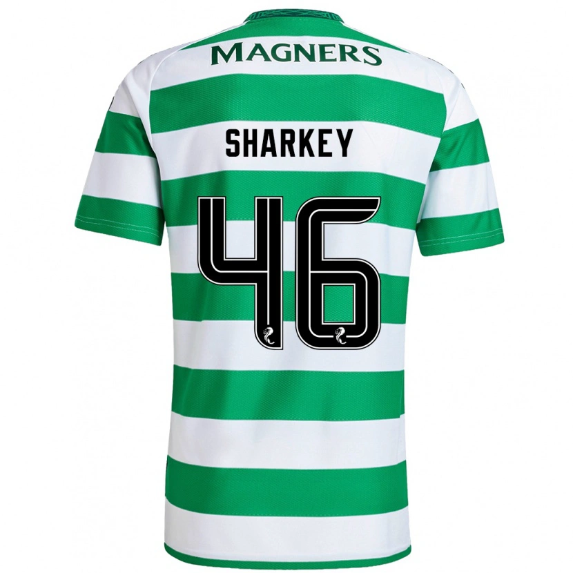 Danxen Niño Camiseta Amy Sharkey #46 Verde Blanco 1ª Equipación 2024/25 La Camisa