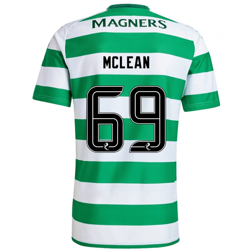 Danxen Niño Camiseta Kai Mclean #69 Verde Blanco 1ª Equipación 2024/25 La Camisa