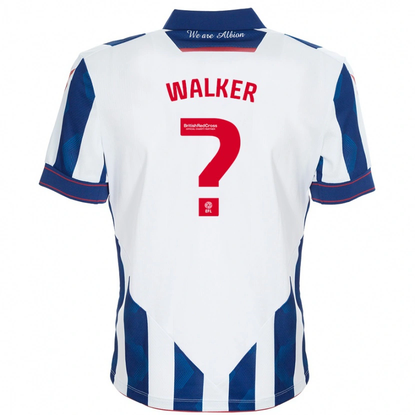 Danxen Niño Camiseta Adriel Walker #0 Blanco Azul Oscuro 1ª Equipación 2024/25 La Camisa