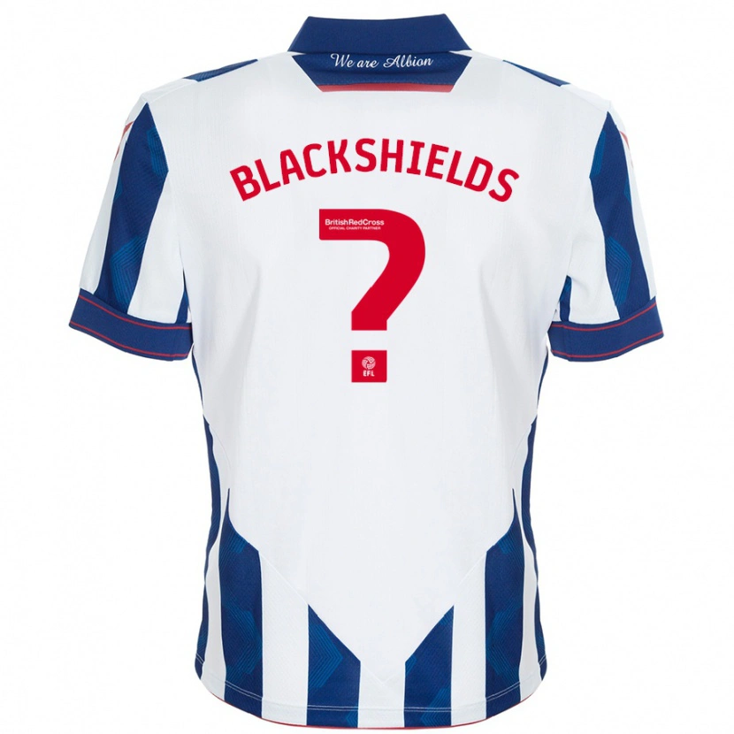 Danxen Niño Camiseta Charlie Blackshields #0 Blanco Azul Oscuro 1ª Equipación 2024/25 La Camisa