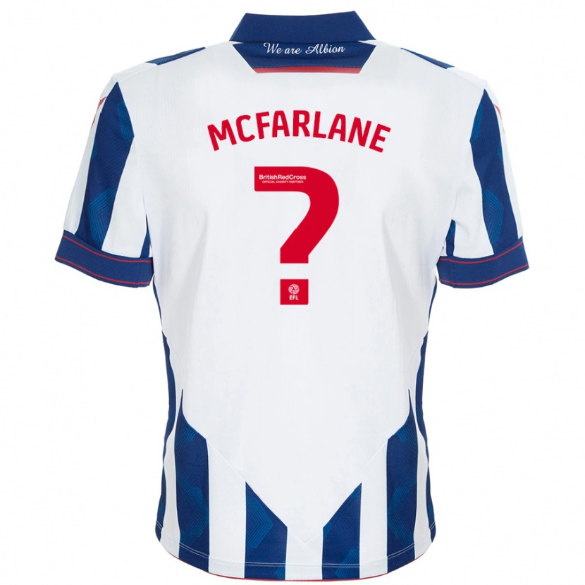 Danxen Niño Camiseta Ellie Mcfarlane #0 Blanco Azul Oscuro 1ª Equipación 2024/25 La Camisa