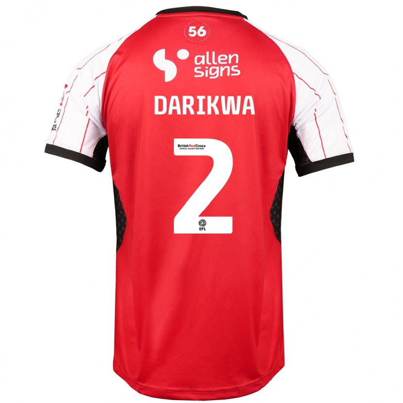 Danxen Niño Camiseta Tendayi Darikwa #2 Blanco 1ª Equipación 2024/25 La Camisa