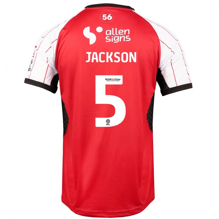 Danxen Niño Camiseta Adam Jackson #5 Blanco 1ª Equipación 2024/25 La Camisa