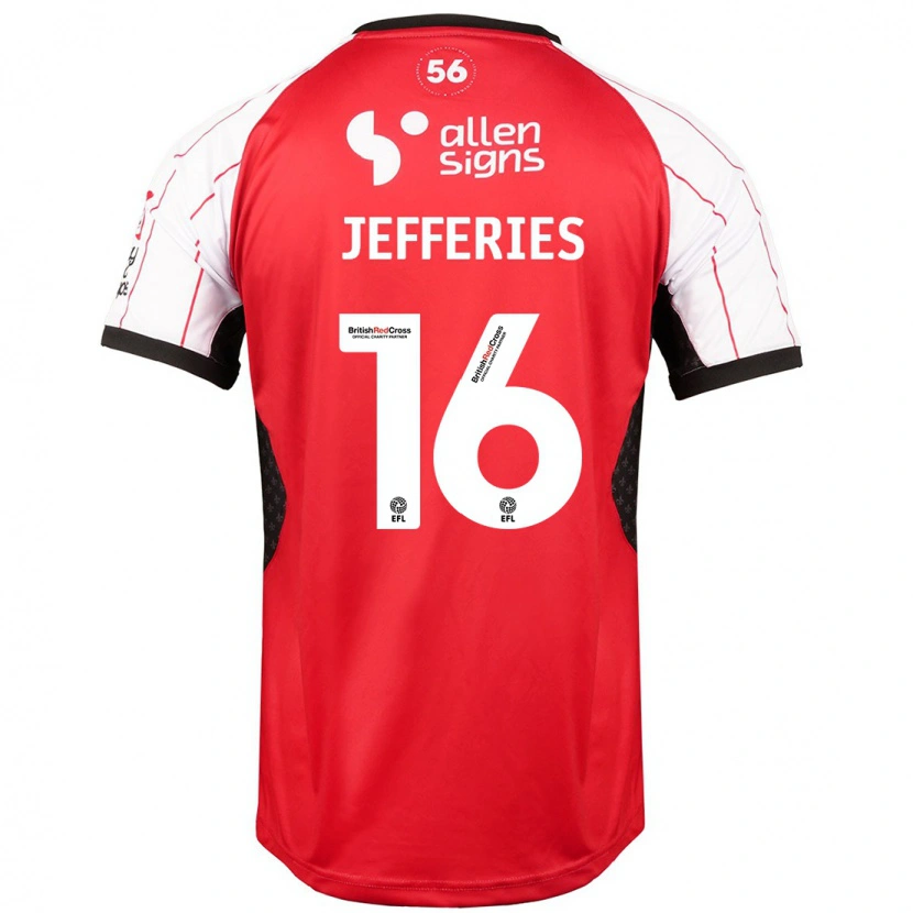 Danxen Niño Camiseta Dom Jefferies #16 Blanco 1ª Equipación 2024/25 La Camisa