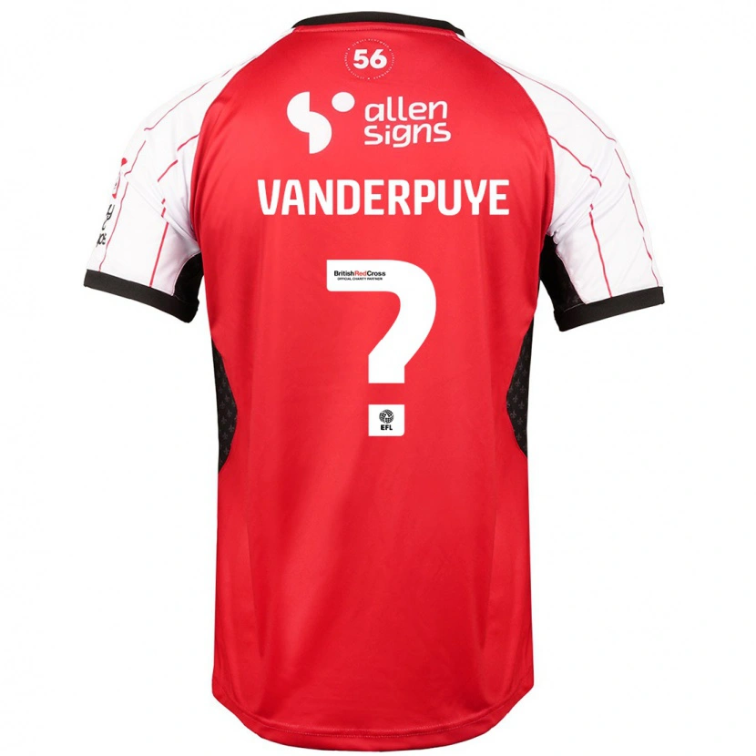 Danxen Niño Camiseta Daniel Vanderpuye #0 Blanco 1ª Equipación 2024/25 La Camisa