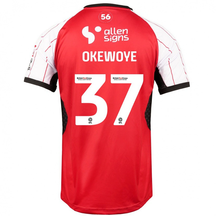 Danxen Niño Camiseta Gbolahan Okewoye #37 Blanco 1ª Equipación 2024/25 La Camisa