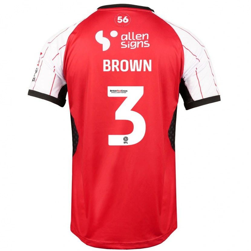 Danxen Niño Camiseta Jaden Brown #3 Blanco 1ª Equipación 2024/25 La Camisa