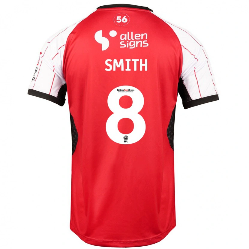 Danxen Niño Camiseta Alistair Smith #8 Blanco 1ª Equipación 2024/25 La Camisa