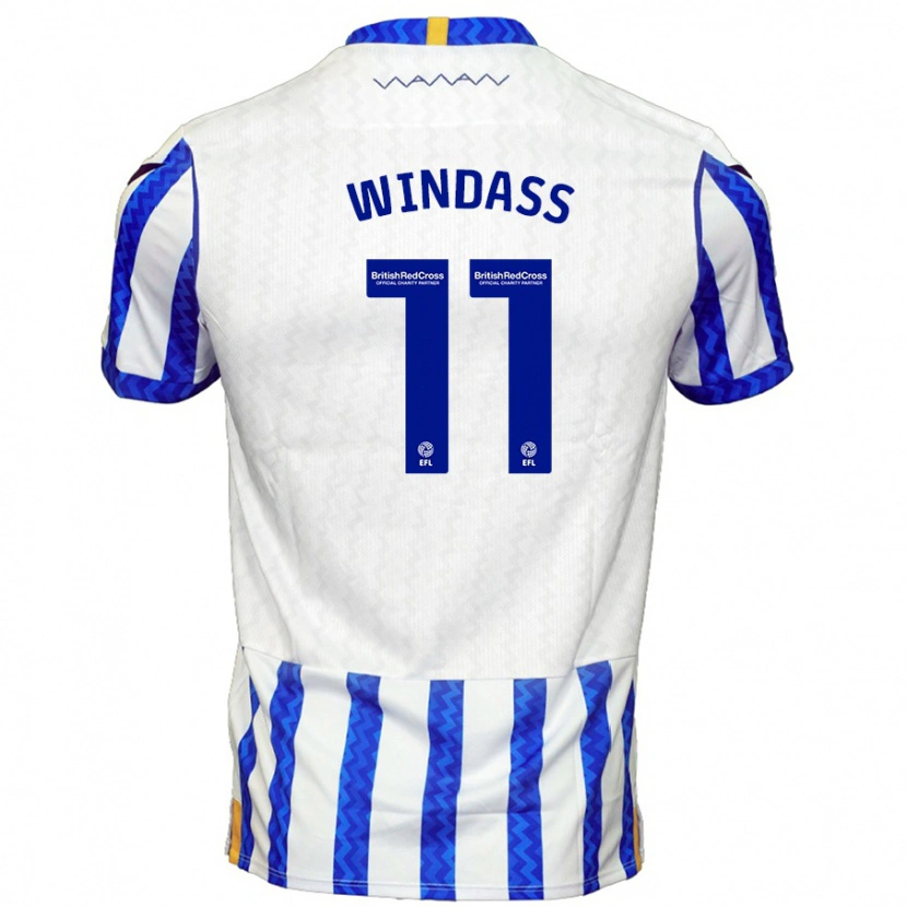 Danxen Niño Camiseta Josh Windass #11 Azul Blanco 1ª Equipación 2024/25 La Camisa