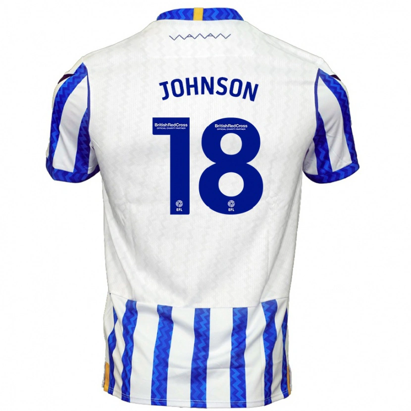 Danxen Niño Camiseta Marvin Johnson #18 Azul Blanco 1ª Equipación 2024/25 La Camisa