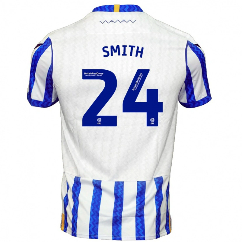 Danxen Niño Camiseta Michael Smith #24 Azul Blanco 1ª Equipación 2024/25 La Camisa