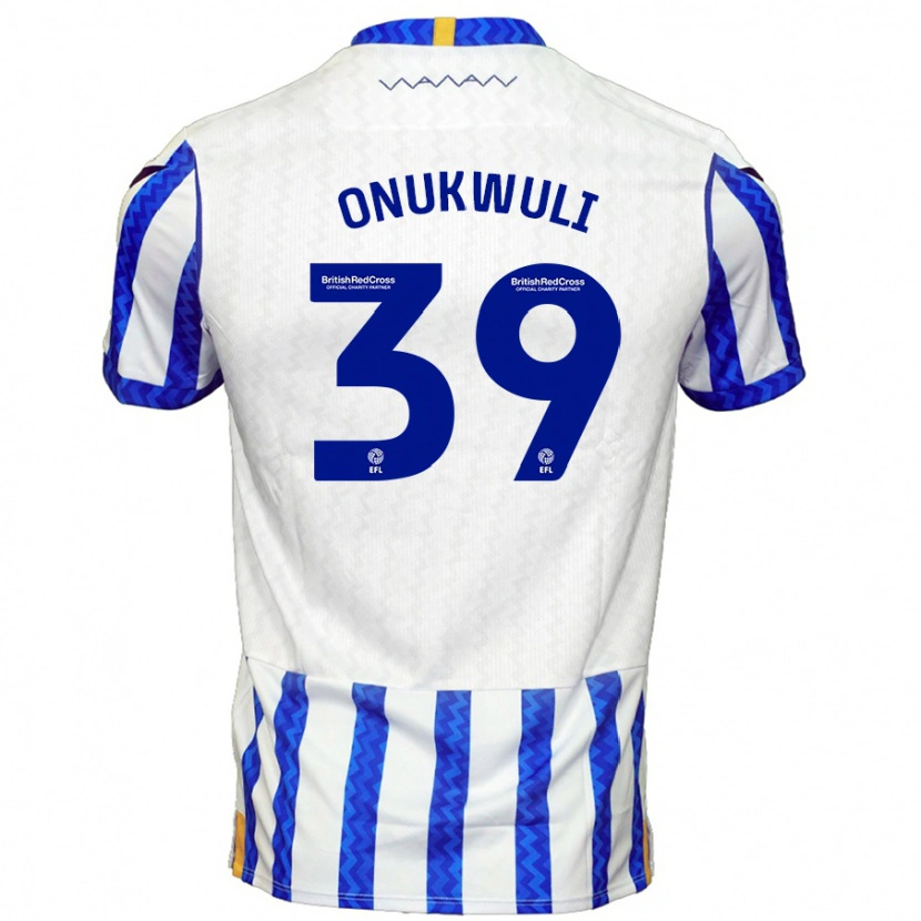 Danxen Niño Camiseta Favour Onukwuli #39 Azul Blanco 1ª Equipación 2024/25 La Camisa