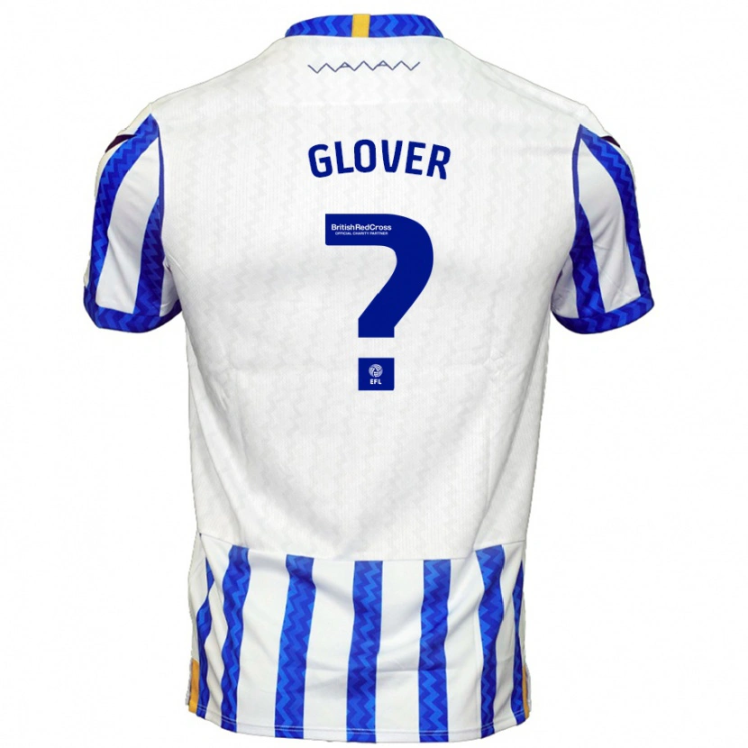 Danxen Niño Camiseta Jay Glover #0 Azul Blanco 1ª Equipación 2024/25 La Camisa