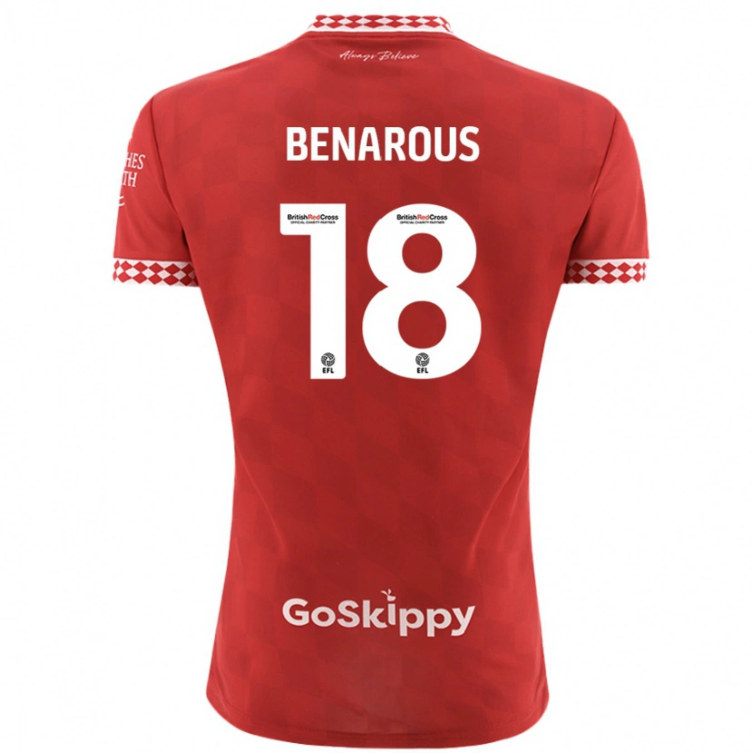 Danxen Niño Camiseta Ayman Benarous #18 Rojo 1ª Equipación 2024/25 La Camisa