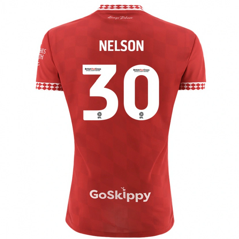 Danxen Niño Camiseta Raekwon Nelson #30 Rojo 1ª Equipación 2024/25 La Camisa