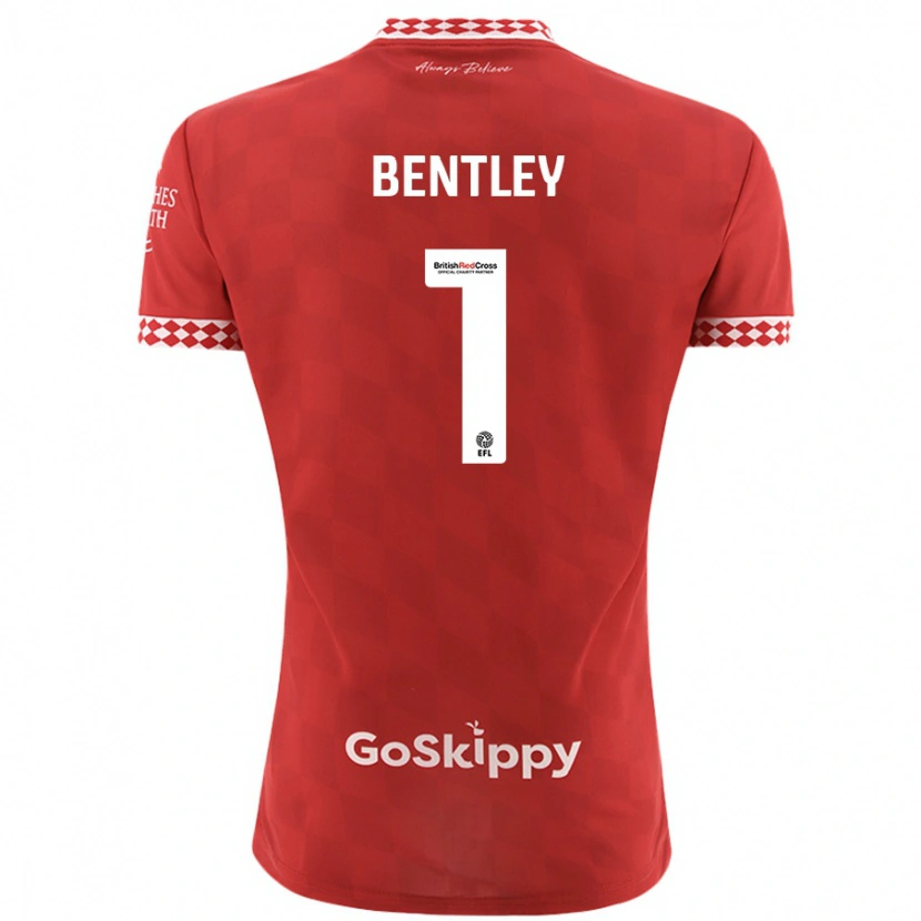 Danxen Niño Camiseta Fran Bentley #1 Rojo 1ª Equipación 2024/25 La Camisa