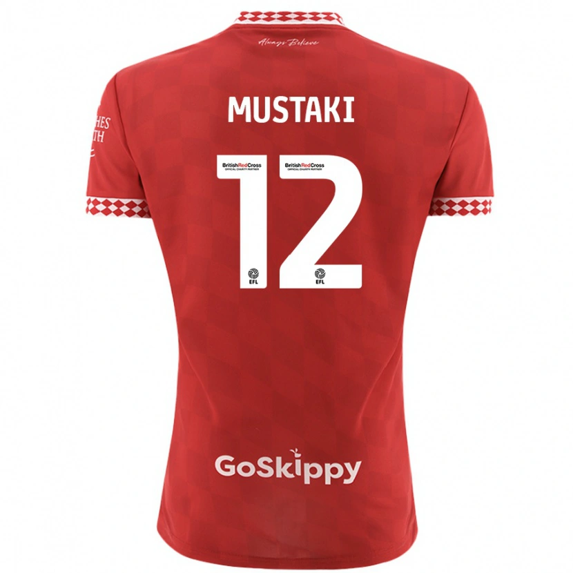 Danxen Niño Camiseta Chloe Mustaki #12 Rojo 1ª Equipación 2024/25 La Camisa