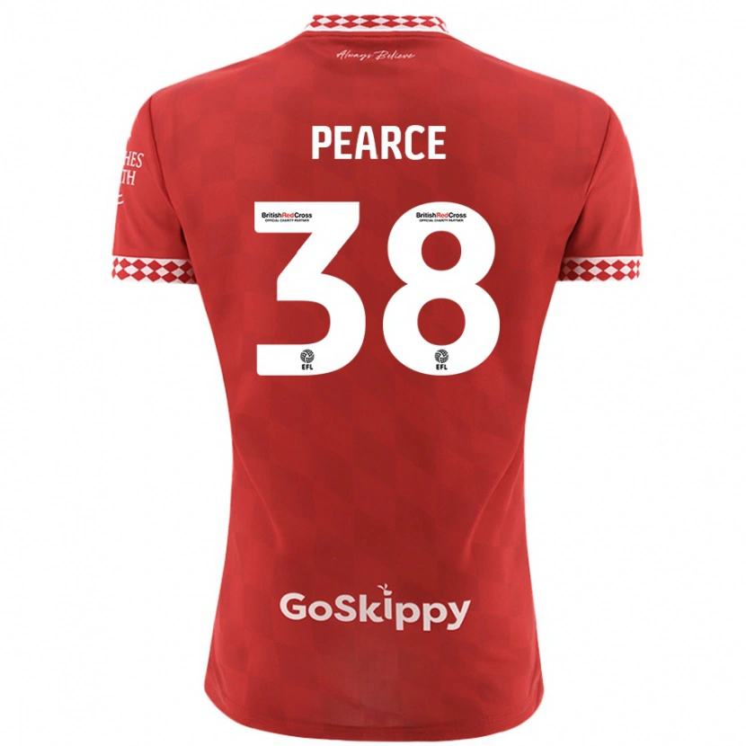 Danxen Niño Camiseta Manon Pearce #38 Rojo 1ª Equipación 2024/25 La Camisa