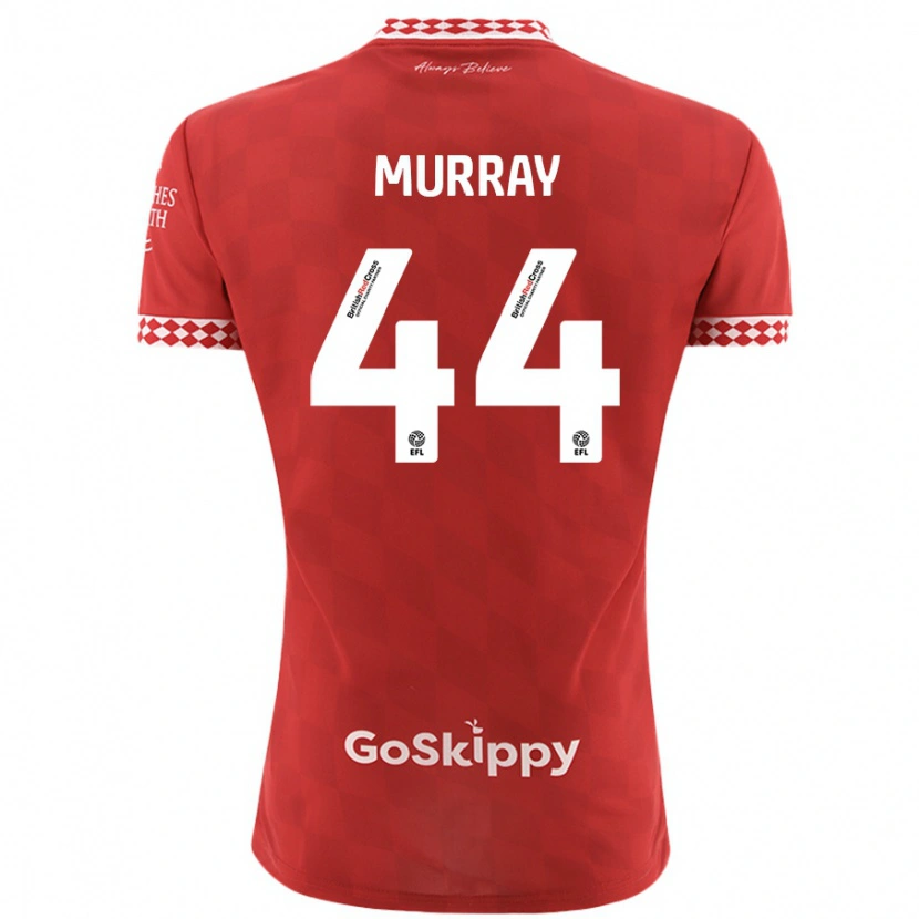 Danxen Niño Camiseta Satara Murray #44 Rojo 1ª Equipación 2024/25 La Camisa