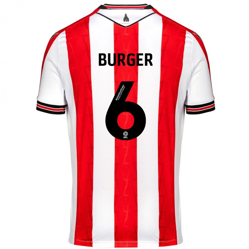 Danxen Niño Camiseta Wouter Burger #6 Rojo Blanco 1ª Equipación 2024/25 La Camisa