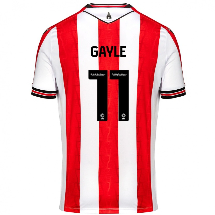 Danxen Niño Camiseta Dwight Gayle #11 Rojo Blanco 1ª Equipación 2024/25 La Camisa