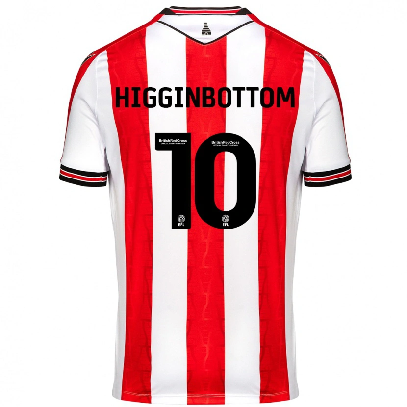 Danxen Niño Camiseta Alice Higginbottom #10 Rojo Blanco 1ª Equipación 2024/25 La Camisa