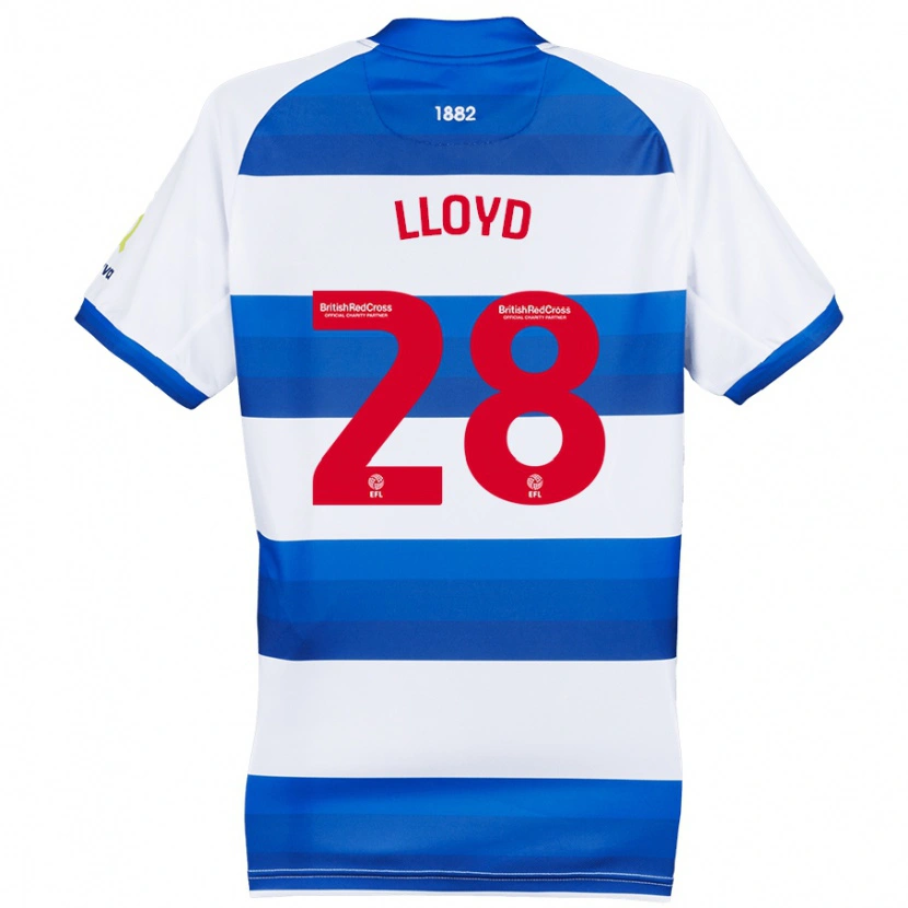 Danxen Niño Camiseta Alfie Lloyd #28 Blanco Azul 1ª Equipación 2024/25 La Camisa