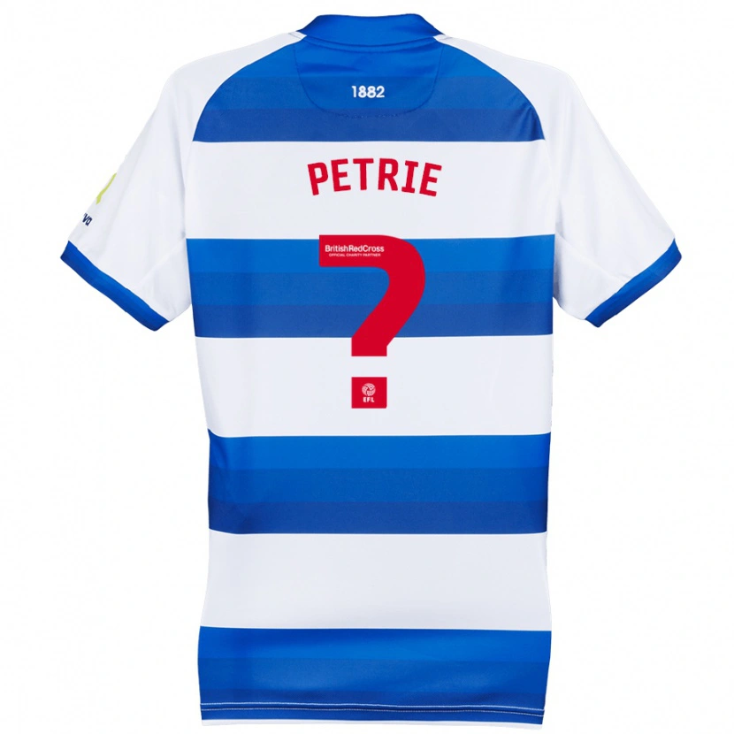 Danxen Niño Camiseta Kieran Petrie #0 Blanco Azul 1ª Equipación 2024/25 La Camisa