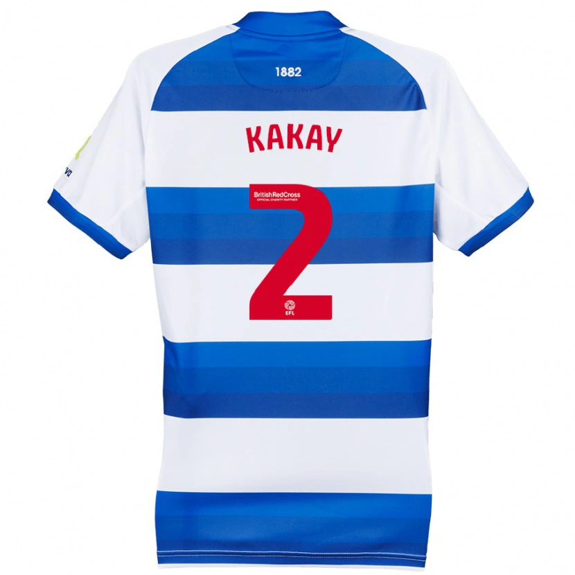 Danxen Niño Camiseta Osman Kakay #2 Blanco Azul 1ª Equipación 2024/25 La Camisa