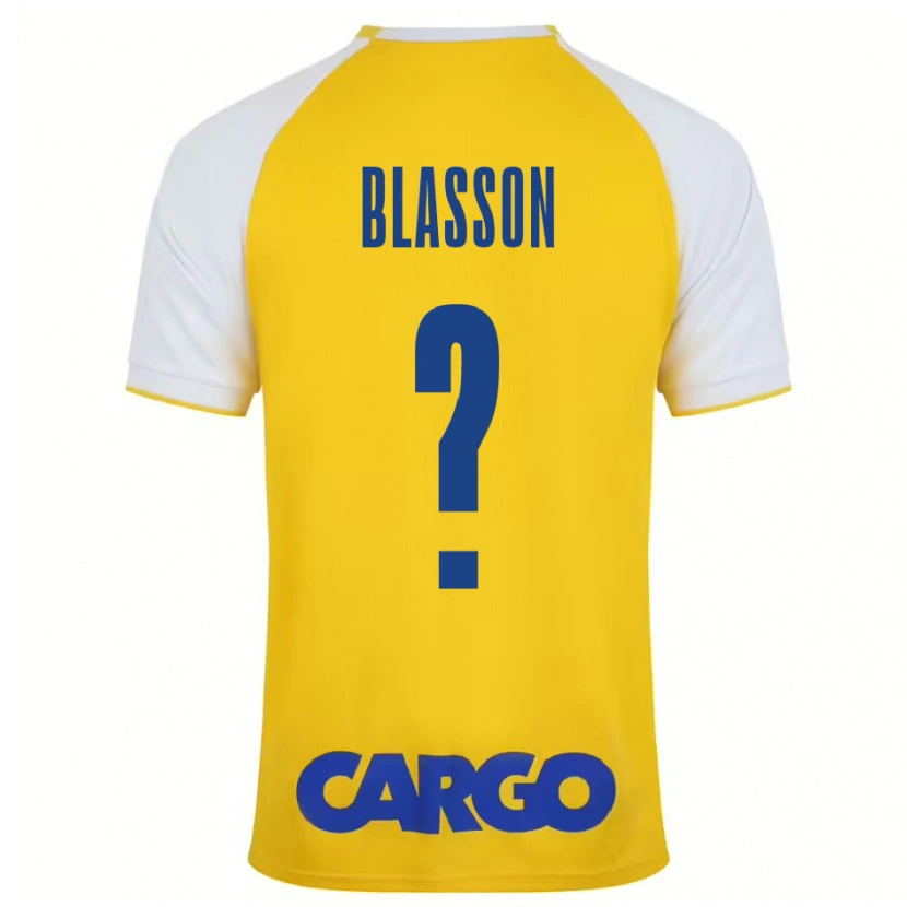 Danxen Niño Camiseta Ariel Blasson #0 Amarillo Blanco 1ª Equipación 2024/25 La Camisa