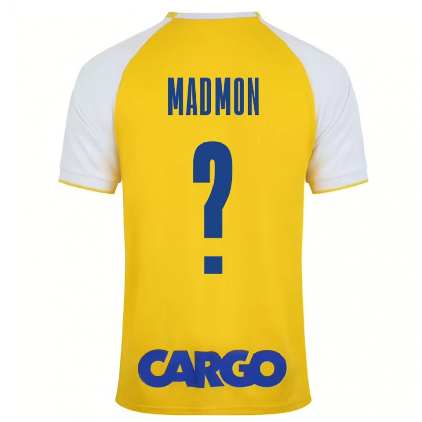 Danxen Niño Camiseta Elad Madmon #0 Amarillo Blanco 1ª Equipación 2024/25 La Camisa