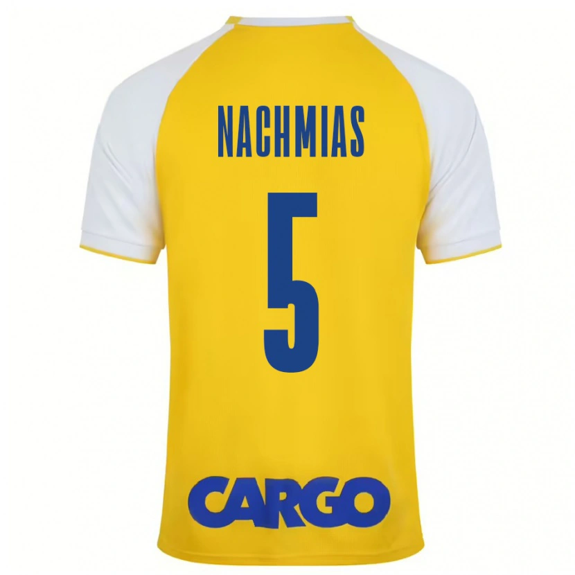 Danxen Niño Camiseta Idan Nachmias #5 Amarillo Blanco 1ª Equipación 2024/25 La Camisa