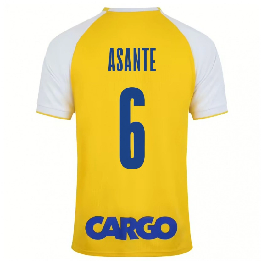 Danxen Niño Camiseta Tyrese Asante #6 Amarillo Blanco 1ª Equipación 2024/25 La Camisa