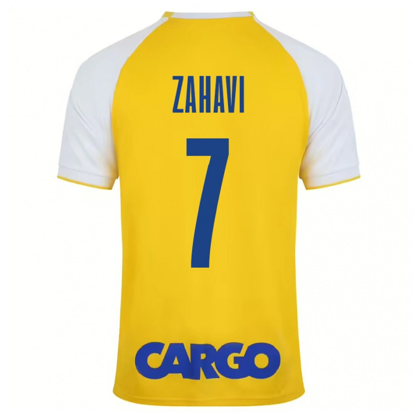 Danxen Niño Camiseta Eran Zahavi #7 Amarillo Blanco 1ª Equipación 2024/25 La Camisa