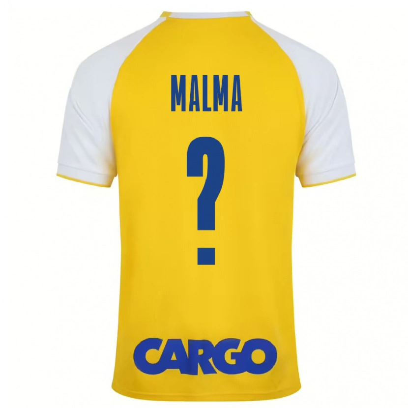 Danxen Niño Camiseta Itay Malma #0 Amarillo Blanco 1ª Equipación 2024/25 La Camisa