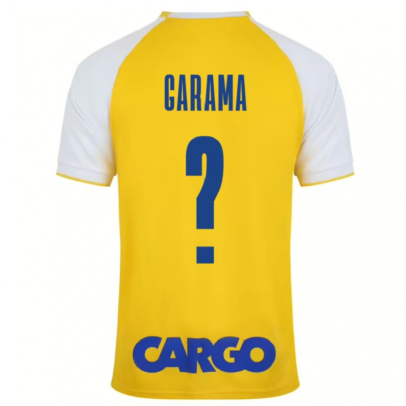 Danxen Niño Camiseta Ben Garama #0 Amarillo Blanco 1ª Equipación 2024/25 La Camisa