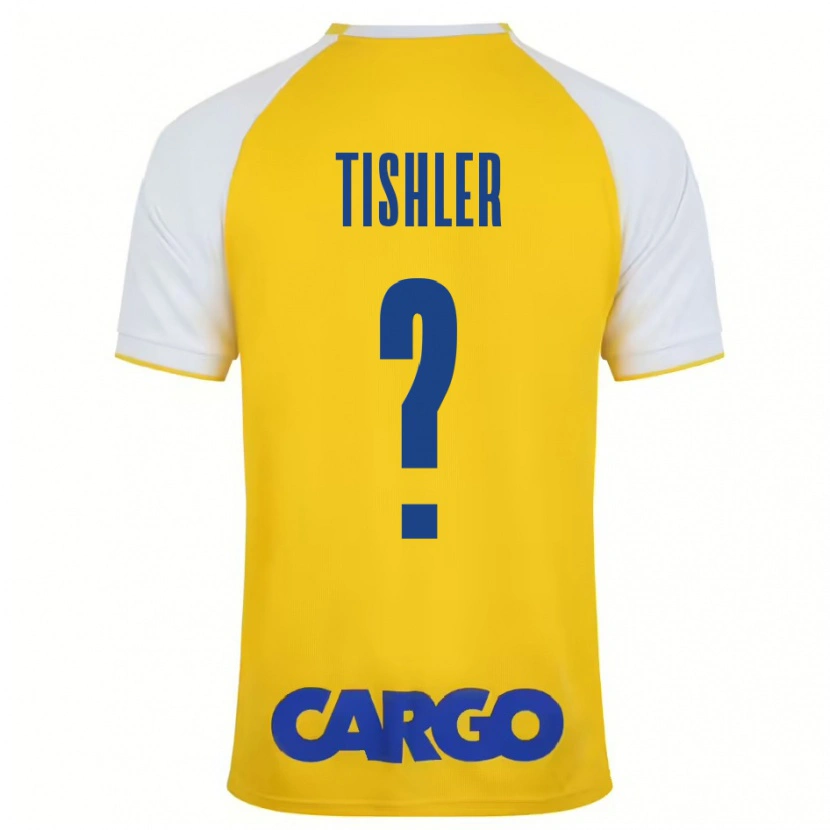 Danxen Niño Camiseta Daniel Tishler #0 Amarillo Blanco 1ª Equipación 2024/25 La Camisa