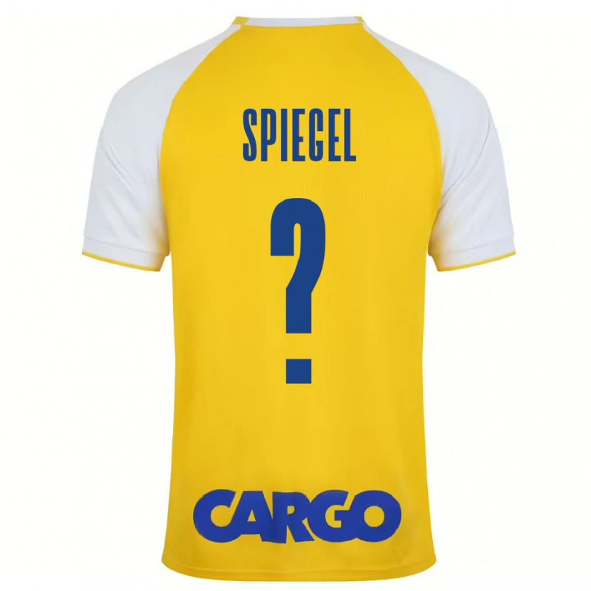 Danxen Niño Camiseta Liran Shpigel #0 Amarillo Blanco 1ª Equipación 2024/25 La Camisa