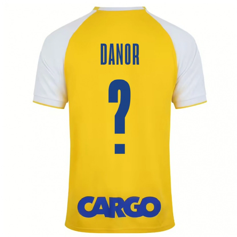 Danxen Niño Camiseta Yaheli Danor #0 Amarillo Blanco 1ª Equipación 2024/25 La Camisa