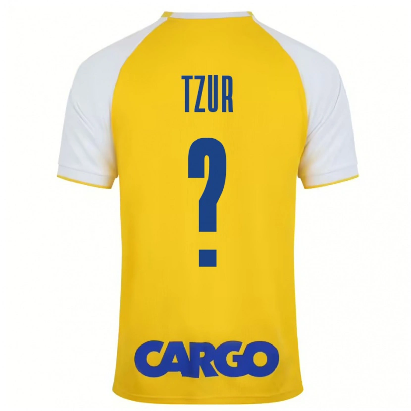 Danxen Niño Camiseta Amit Tzur #0 Amarillo Blanco 1ª Equipación 2024/25 La Camisa