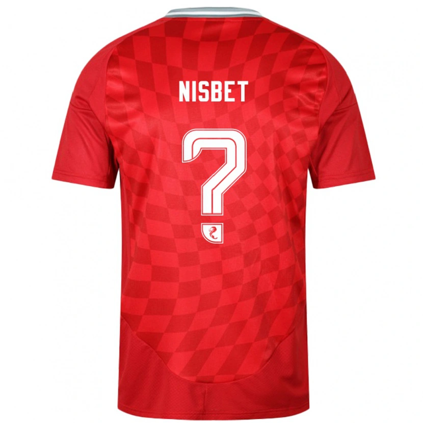 Danxen Niño Camiseta Kevin Nisbet #0 Rojo 1ª Equipación 2024/25 La Camisa