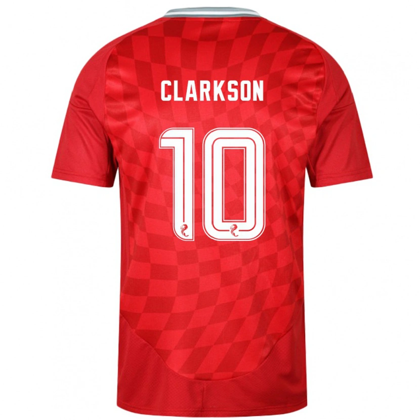 Danxen Niño Camiseta Leighton Clarkson #10 Rojo 1ª Equipación 2024/25 La Camisa