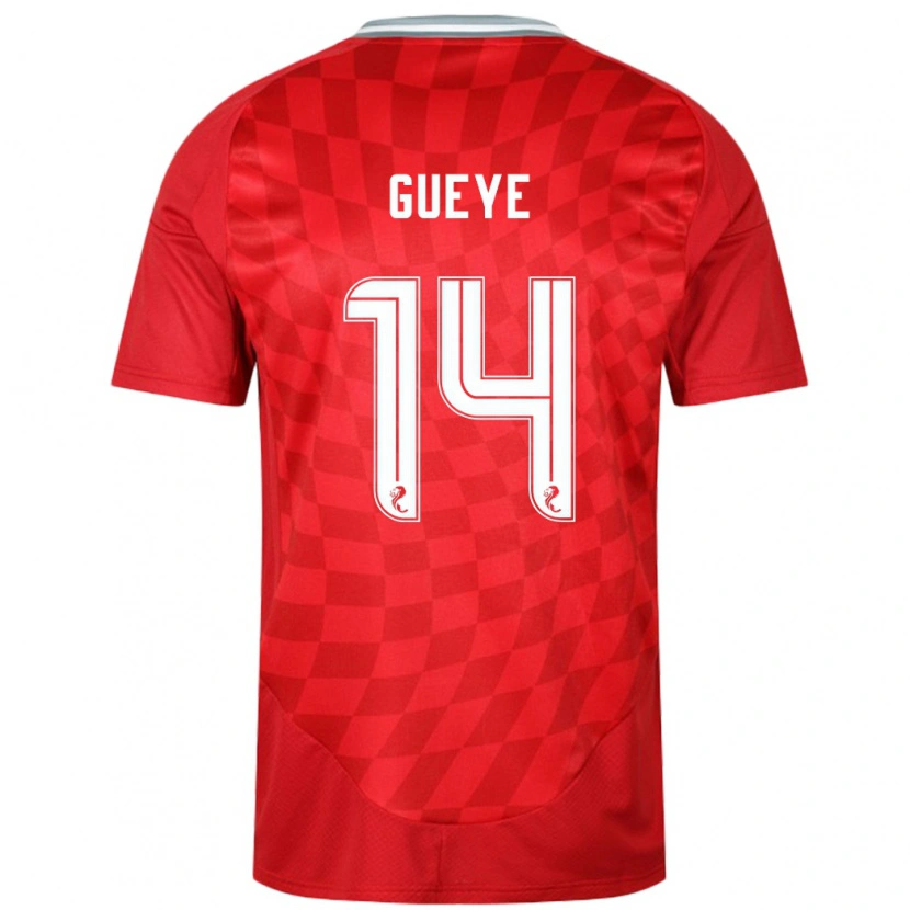 Danxen Niño Camiseta Pape Habib Guèye #14 Rojo 1ª Equipación 2024/25 La Camisa