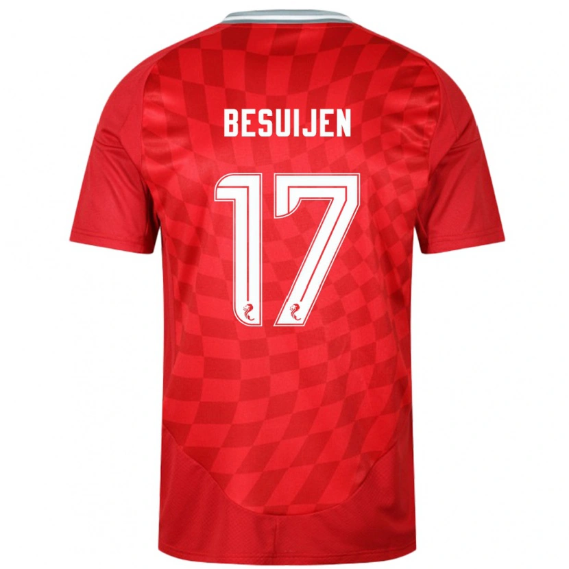 Danxen Niño Camiseta Vicente Besuijen #17 Rojo 1ª Equipación 2024/25 La Camisa