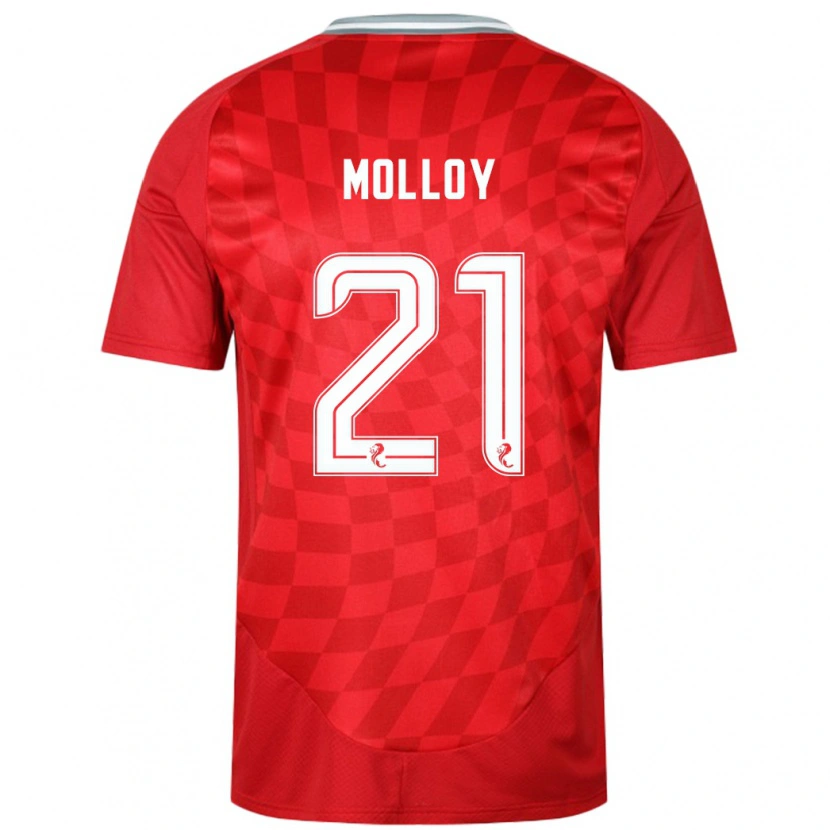 Danxen Niño Camiseta Gavin Molloy #21 Rojo 1ª Equipación 2024/25 La Camisa