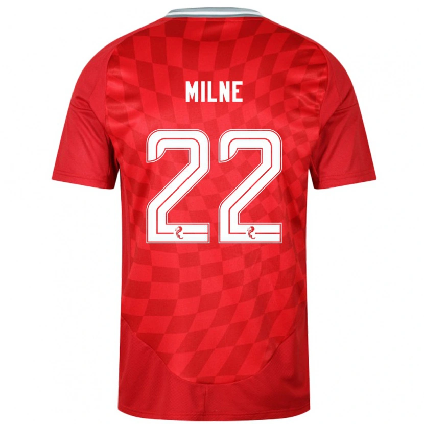 Danxen Niño Camiseta Jack Milne #22 Rojo 1ª Equipación 2024/25 La Camisa