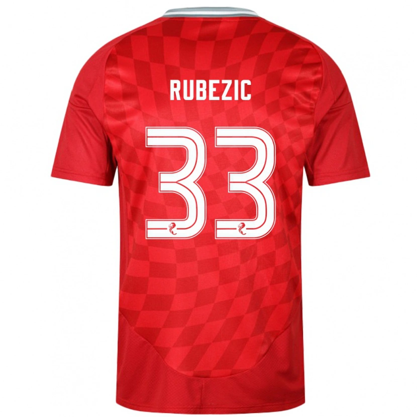 Danxen Niño Camiseta Slobodan Rubezic #33 Rojo 1ª Equipación 2024/25 La Camisa